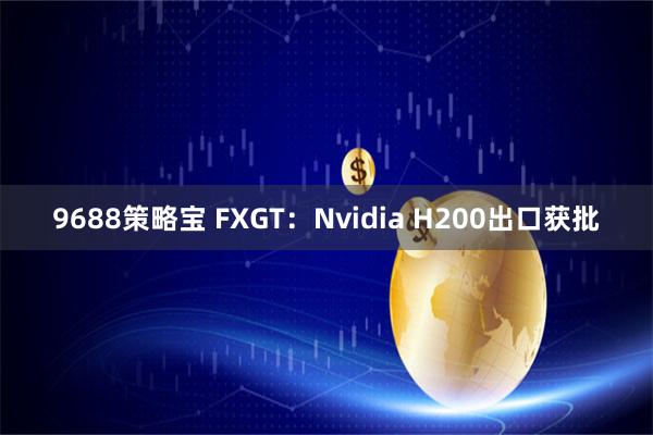 9688策略宝 FXGT：Nvidia H200出口获批