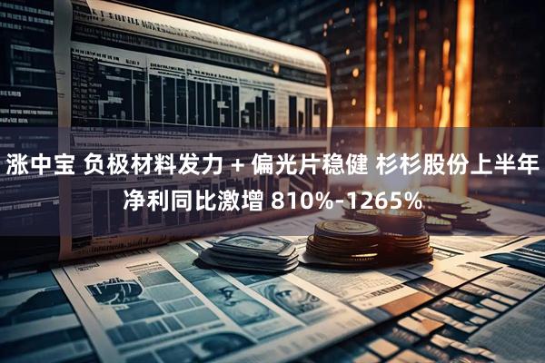 涨中宝 负极材料发力 + 偏光片稳健 杉杉股份上半年净利同比激增 810%-1265%